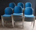 37 x Vintage Casala stoelen Space age design kantine kantoor, Huis en Inrichting, Stoelen, Vijf, Zes of meer stoelen, Blauw, Ophalen of Verzenden