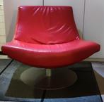 Rood lederen stoel/ fauteuil van Bijenkorf, Ophalen, Gebruikt