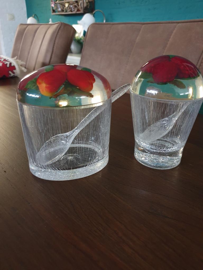 2 mooie vintage Jampotjes, Ophalen of Verzenden