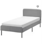 Ikea Slattum Bedframe Grijs, Huis en Inrichting, Ophalen, 90 cm, Eenpersoons, Zo goed als nieuw