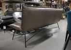 Luxe eetkamerbank VIDAR Jess Design metaal leer 195 cm., Huis en Inrichting, Stoelen, Ophalen, Zo goed als nieuw, Metaal