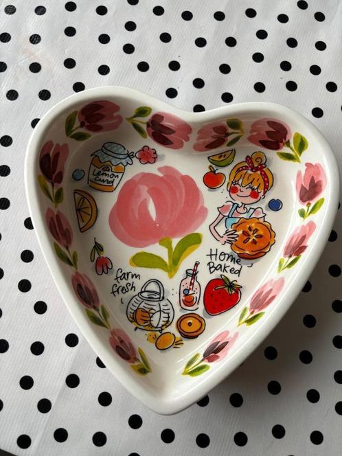 Blond Amsterdam hart schaaltje, theeschaaltje en theemok, Huis en Inrichting, Keuken | Servies, Zo goed als nieuw, Schaal of Schalen