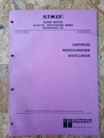 Werkplaatshandboek Peugeot 309 1,6 Injectie XU5MZ motor beschikbaar voor biedingen