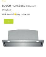 Bosch RVS afzuigkap inbouwunit 90cm type DHL885c, Ophalen, Gebruikt, Wandschouwkap, Inbouw