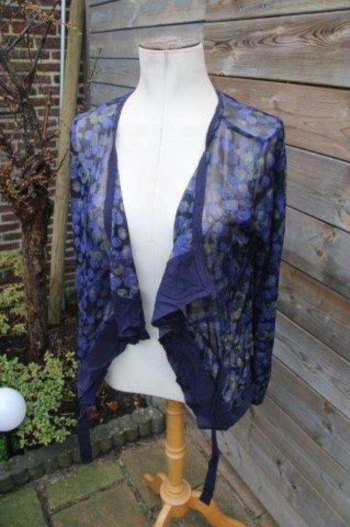 Vest blauw/ geel/ zwart Sandwich mt L trans Vaste prijs OPRU, Kleding | Dames, Truien en Vesten, Zo goed als nieuw, Maat 42/44 (L)