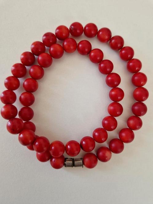 Vintage ketting koraal, Sieraden, Tassen en Uiterlijk, Antieke sieraden, Ketting, Overige materialen, Met edelsteen, Ophalen of Verzenden