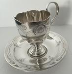 Rusland - zilveren kop en schotel - rond 1910 - 142 gram, Antiek en Kunst, Ophalen of Verzenden