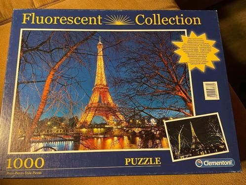 Clementoni legpuzzel 1000 stukjes Eiffeltoren, Hobby en Vrije tijd, Denksport en Puzzels, Zo goed als nieuw, Legpuzzel, 500 t/m 1500 stukjes