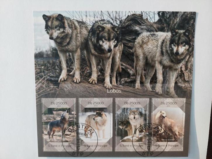 174 Motief, Dier, Dieren, Wolf, Wolven, Postzegels en Munten, Postzegels | Thematische zegels, Dier of Natuur, Ophalen of Verzenden