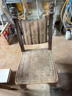 Vintage stoel met leeuwenkoppen, Antiek en Kunst, Ophalen of Verzenden