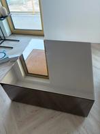 Moderne Salontafel met Glazen Blad (Eric kuster stijl), Huis en Inrichting, Tafels | Salontafels, Ophalen, Vierkant, 50 tot 100 cm