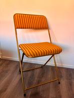 Franse okergele vintage klapstoel, Ophalen