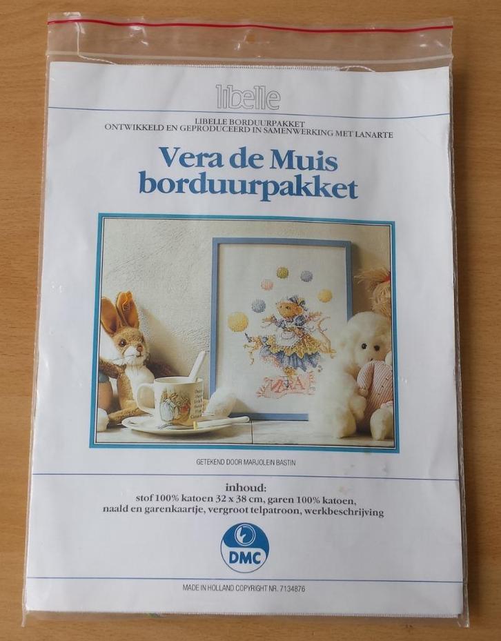Vera de Muis Pakket - Marjolein Bastin - Libelle/Lanarte, Hobby en Vrije tijd, Borduren en Borduurmachines, Nieuw, Borduurpakket