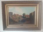 Groot schilderij Oudewater 1889, Antiek en Kunst, Ophalen
