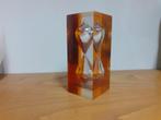 jaren 70 design zandloper oranje plexi 5,5 x 6 x 13 cm retro, Gebruikt, ?, ?, ?