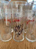 6 Ajax Bierglazen met handtekening Ronald de Boer, Verzamelen, Glas en Borrelglaasjes, Ophalen, Nieuw, Bierglas