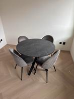 Leuke ronde tafel + 4 stoelen Ikea Jysk, Ophalen of Verzenden, Zo goed als nieuw, Rond, 50 tot 100 cm