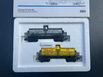 Marklin H0 4861 OVP 2-delige wagonset ALASKA USA. beschikbaar voor biedingen
