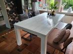 Mooie houten eettafel, tafel, brocante, Huis en Inrichting, Ophalen, 200 cm of meer, 50 tot 100 cm, Zo goed als nieuw