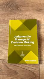 Judgment in Managerial Decision Making - Bazerman/Moore 8th, Ophalen of Verzenden, Beta, Zo goed als nieuw, WO