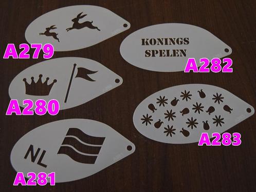 schmink sjabloon koningsdag koningsspelen nederland holland, Hobby en Vrije tijd, Feestartikelen, Nieuw, Schmink, Oranje of Koningsdag