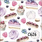 Servetten decoupage/bullet journal – gebakjes C626, Verzenden, Nieuw, Materiaal