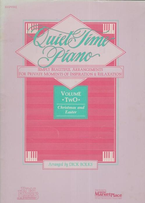 DICK BOLKS - QUIET TIME PIANO - VOLUME 2 - CHRISTMAS/EASTER, Muziek en Instrumenten, Bladmuziek, Gebruikt, Artiest of Componist