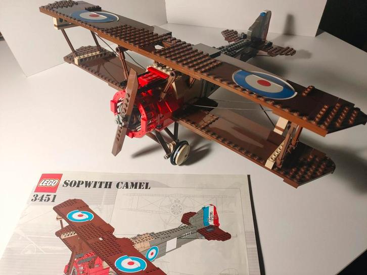 Lego Sopwith Camel 3451 - Compleet, Kinderen en Baby's, Speelgoed | Duplo en Lego, Gebruikt, Lego, Complete set, Ophalen of Verzenden