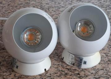 Eyeball tafellamp.  Space age style.  2 st. LED. beschikbaar voor biedingen