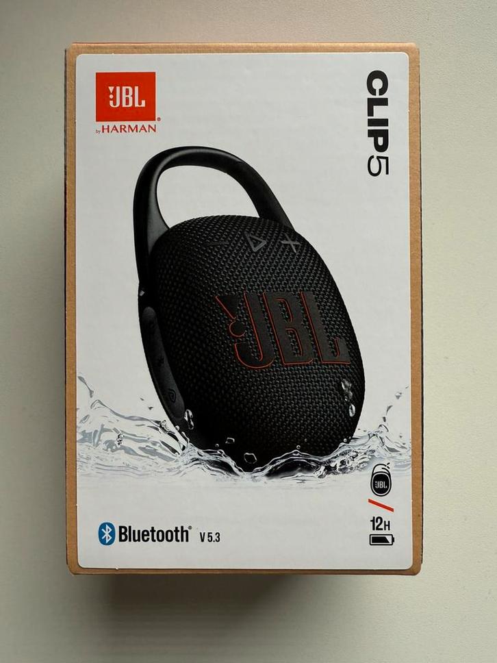 JBL Clip 5 zwart, Audio, Tv en Foto, Luidsprekers, Nieuw, Overige typen, Minder dan 60 watt, JBL, Ophalen of Verzenden