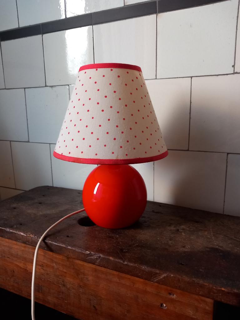 gratis verzenden vintage lampje keramiek rood bol 90s Frans, Antiek en Kunst, Curiosa en Brocante, Ophalen