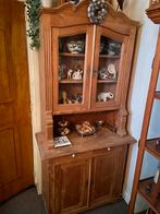 Landelijk Antiek geloogd grenen buffetkastje, Ophalen, 50 tot 100 cm, Landelijk, 25 tot 50 cm