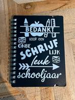 Notitieboekje voor juf of meester eventueel met naam, Ophalen of Verzenden, Nieuw