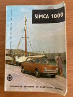 Simca 1000 Technische gegevens en praktische wenken, Ophalen of Verzenden