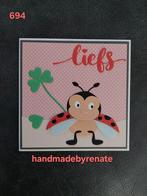 Nr. 694 Handgemaakte wenskaart liefs!, Ophalen of Verzenden, Nieuw, Overige thema's