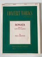 Bladmuziek Saxofoon Eb Sonata Creston, Verzenden, Overige soorten, Overige genres, Piano