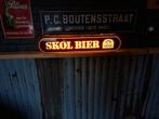 Vintage Skol Bier Lichtbak Reclame, Ophalen of Verzenden, Gebruikt, Lichtbak of (neon) lamp