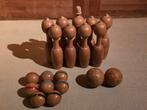 Antiek kegelspel bowlen en jeu de boules hout compleet, Antiek en Kunst, Ophalen of Verzenden