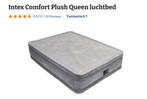 Intex Comfort Plush Queen luchtbed, Caravans en Kamperen, Ophalen, Ingebouwde pomp, Zo goed als nieuw, 2-persoons