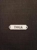 Emaille plaatje "TOLK", Antiek en Kunst, Antiek | Emaille, Ophalen of Verzenden