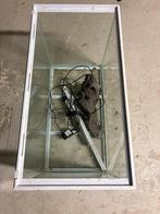 Aquarium LED-verlichting verwarming & houten decoratie – 60L, Ophalen of Verzenden, Gebruikt, Leeg aquarium