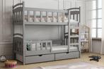 Stapelbed LEO 2 person, matrassen 160/180/200x90 grijs kleur, Kinderen en Baby's, Kinderkamer | Stapelbedden en Hoogslapers, Verzenden
