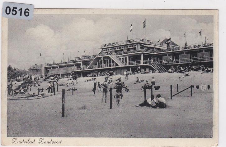 150516 Zuiderbad Zandvoort zeer unieke oude kaart 1939, Verzamelen, Ansichtkaarten | Nederland, Gelopen, Noord-Holland, 1920 tot 1940