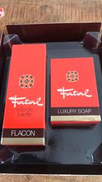 Fatal eau de toilette en luxury soap vintage, Nieuw, Parfumfles, Ophalen of Verzenden, Gevuld