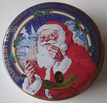 klein blikje van La Vosgienne met kerstman beschikbaar voor biedingen
