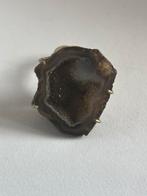 Agaat Geode Edelsteen Ring - Maat 16, Sieraden, Tassen en Uiterlijk, Ringen, Overige materialen, Bruin, Nieuw, Ophalen of Verzenden