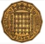 Engeland - Three Pence 1954 circulated, Verzenden, Overige landen, Losse munt