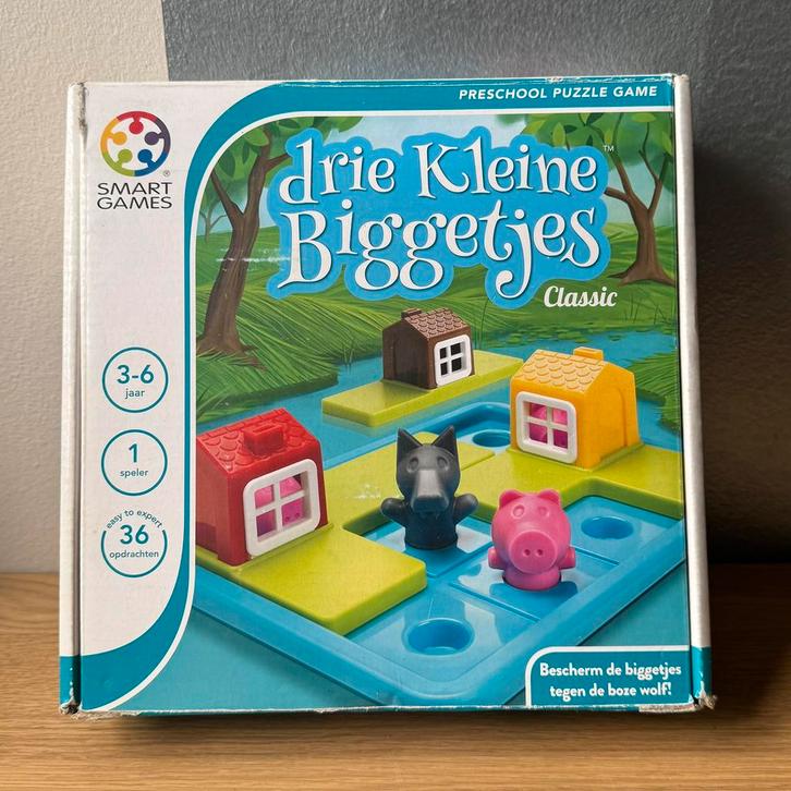 SmartGames Drie kleine biggetjes, Hobby en Vrije tijd, Gezelschapsspellen | Kaartspellen, Ophalen of Verzenden