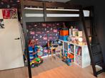 Hoogslaper ikea Stora, Huis en Inrichting, Ophalen, Gebruikt, Zwart, Tweepersoons
