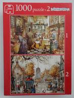 Anton Pieck: De Bakkerij & Het Dorpsplein - 2x1000 st, Ophalen of Verzenden, Minder dan 500 stukjes, Zo goed als nieuw, Legpuzzel